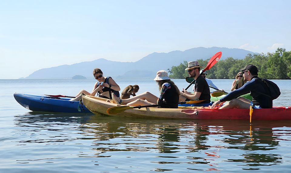 Kayaking in the mangroves of Koh Lanta