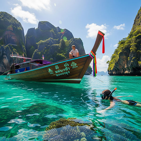 private phi phi island tour by longtail boat from Koh Lanta