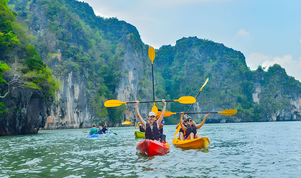 private sea cave kayaking trip koh lanta